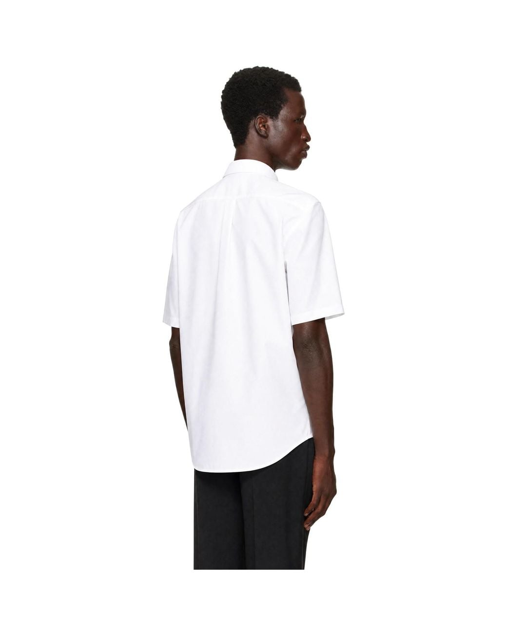 Balmain White Paris' Cotton Poplin Shirt for men
