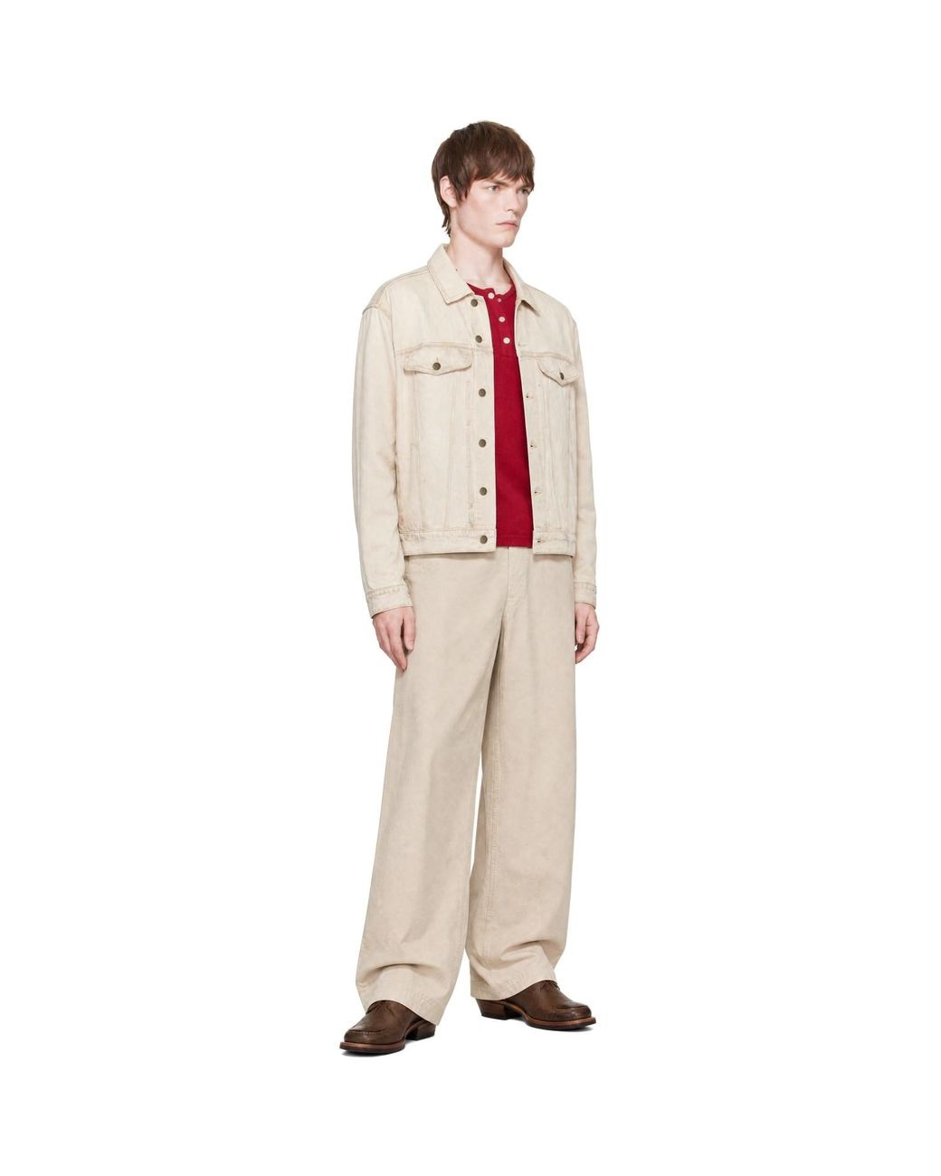 Guess Red Vintage Denim Jacket for men