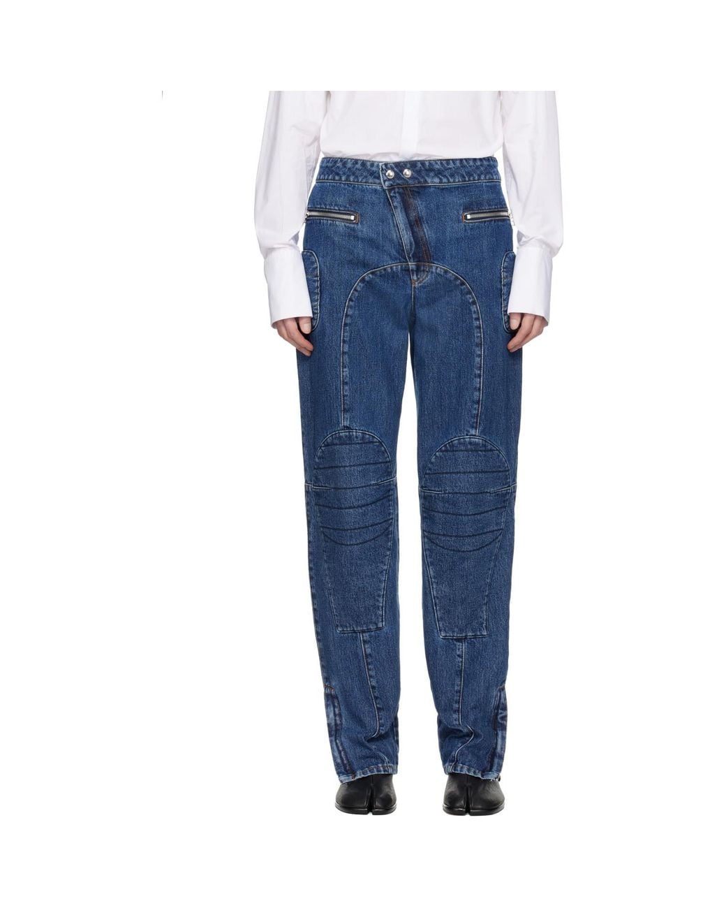 Jean Paul Gaultier Blue Patchwork Jeans for men