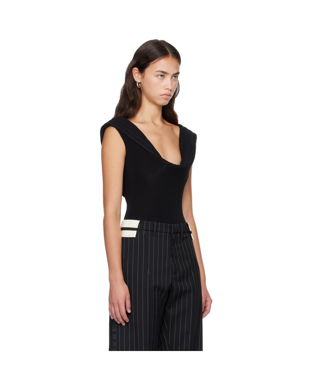 Jean Paul Gaultier Black 'The Sculpted' Bodysuit