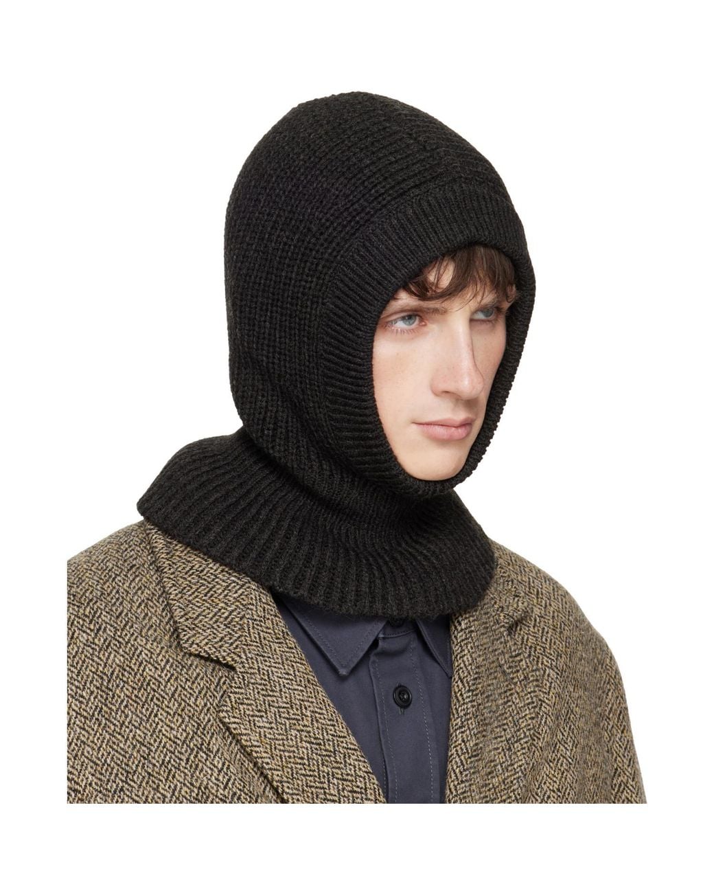Lemaire Black Hood Balaclava for men