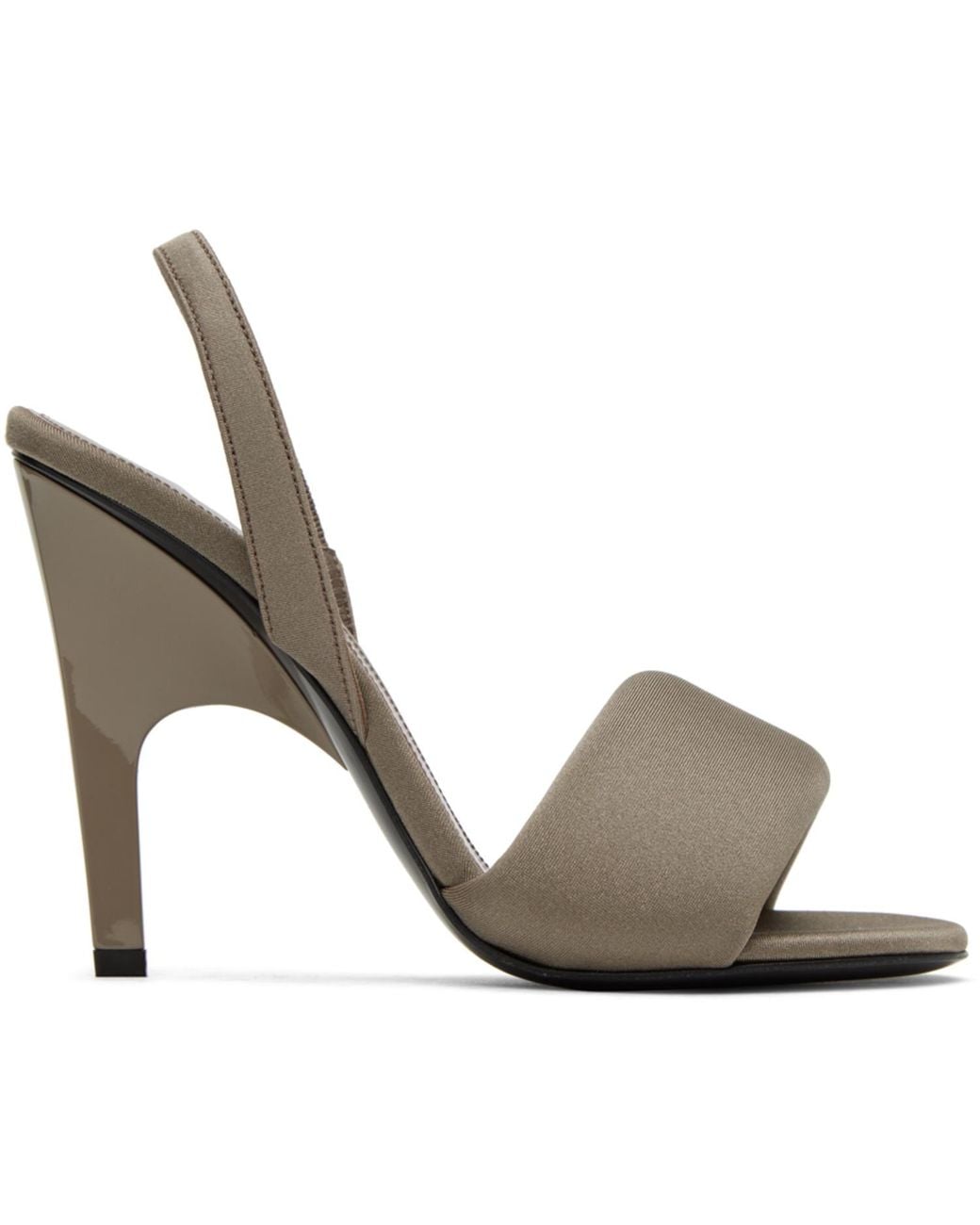 The Attico Metallic Gray Rem Heeled Sandals