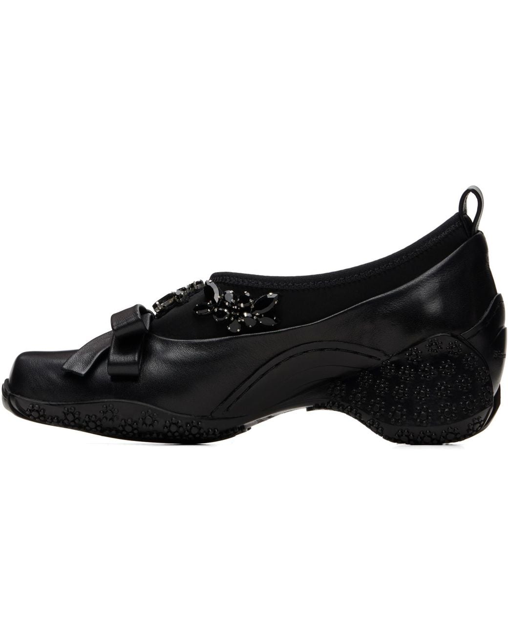 Simone Rocha Black Embellished Bow Ballet Loafers