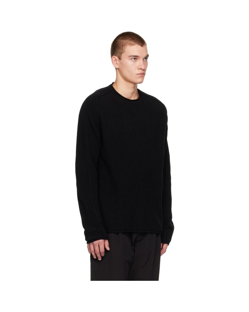 Casey Casey Black Inside Out Seam Sweater for men