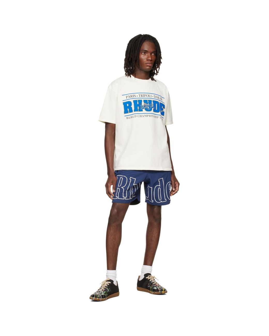 Rhude Blue Off- Chrono T-Shirt for men