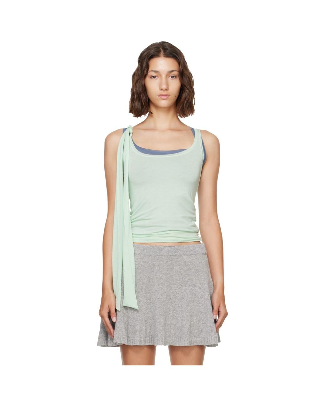 Fruity Booty Gray Uva Layer Tank Top Set