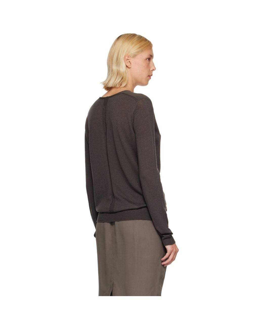 Rick Owens Black Tower Extreme V-Neck Sweater