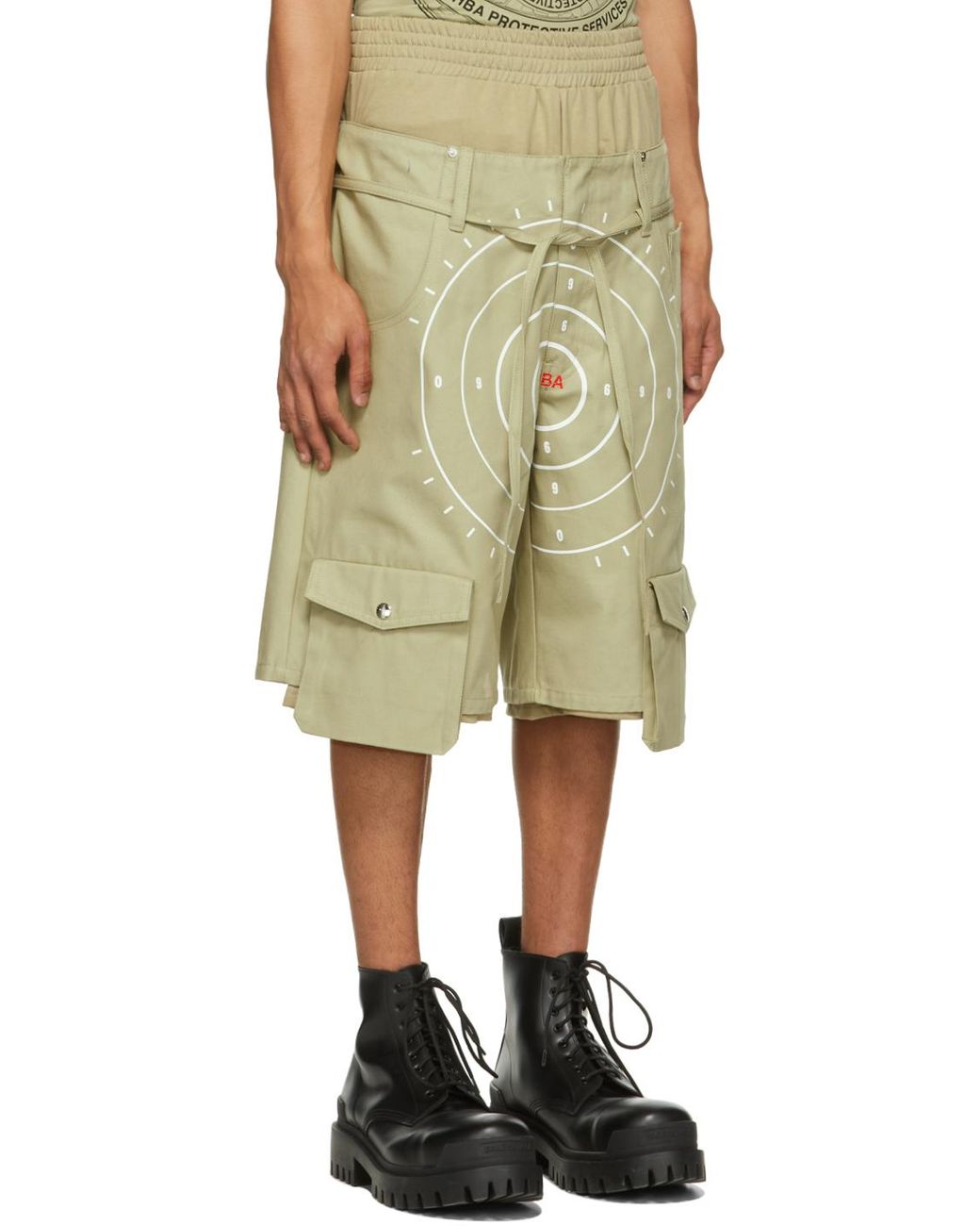 Hood By Air Khaki Veteran Layered Shorts in Green for Men Lyst