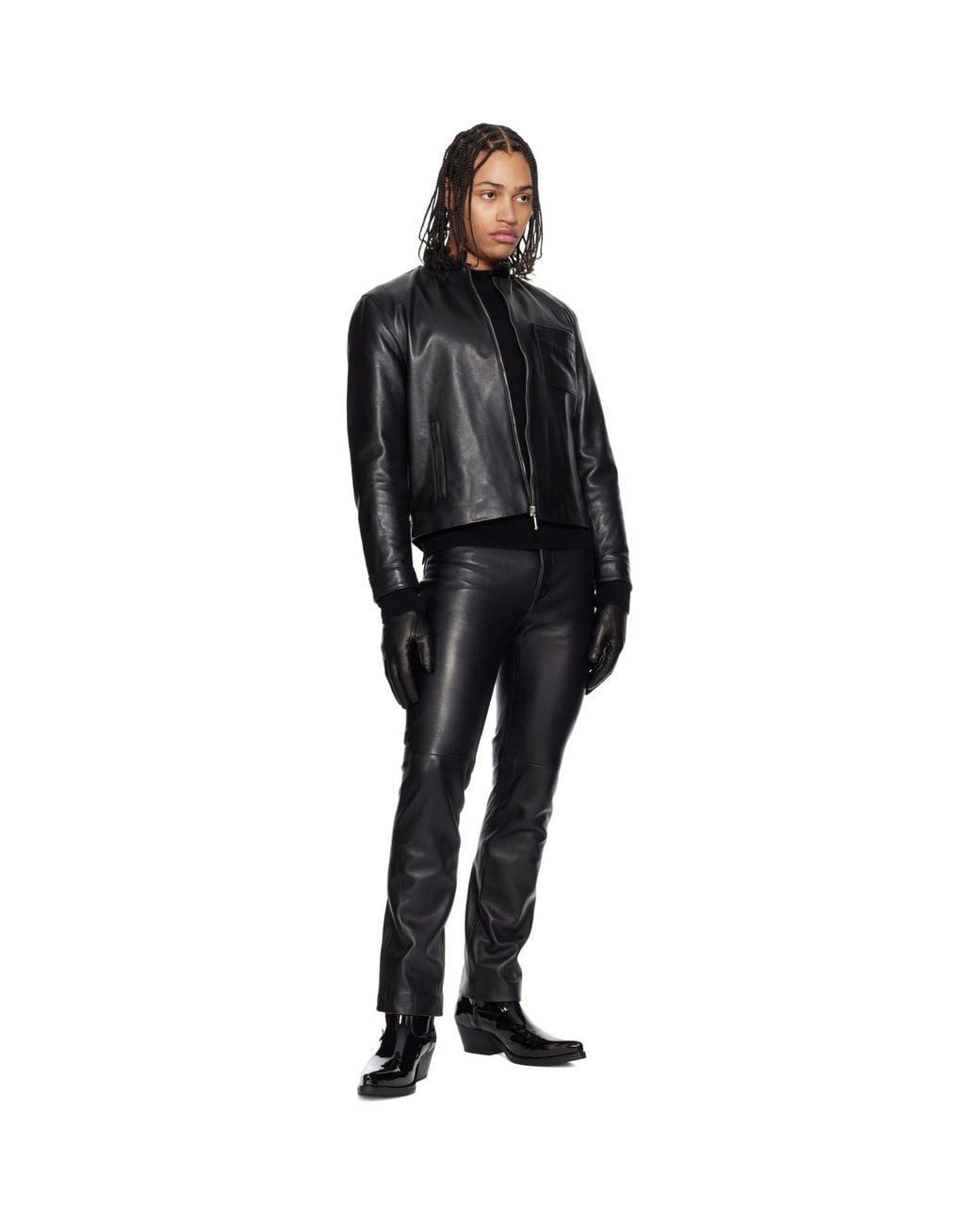 Ernest W. Baker Black Gloves for men