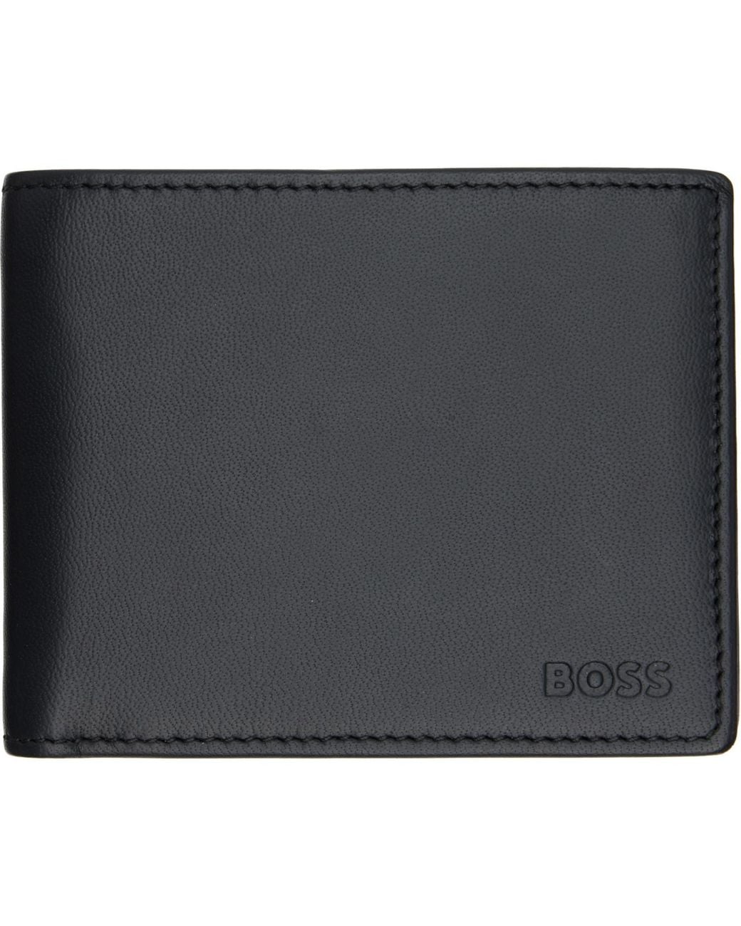 Boss Black Emed Logo Coin Wallet for men