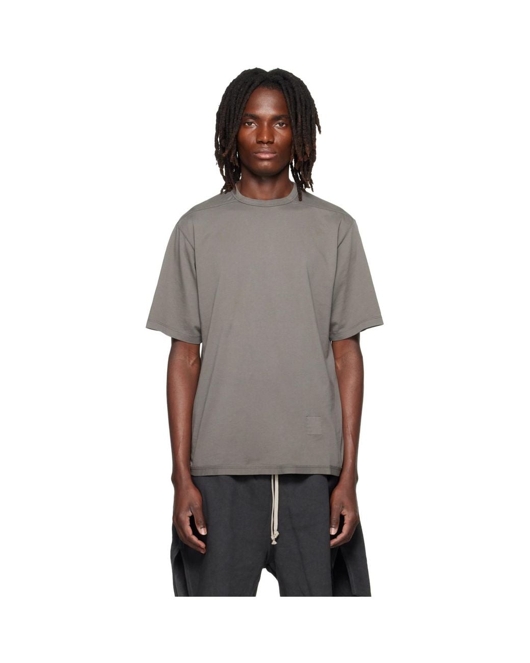 Rick Owens Gray Tower Brad T-Shirt for men
