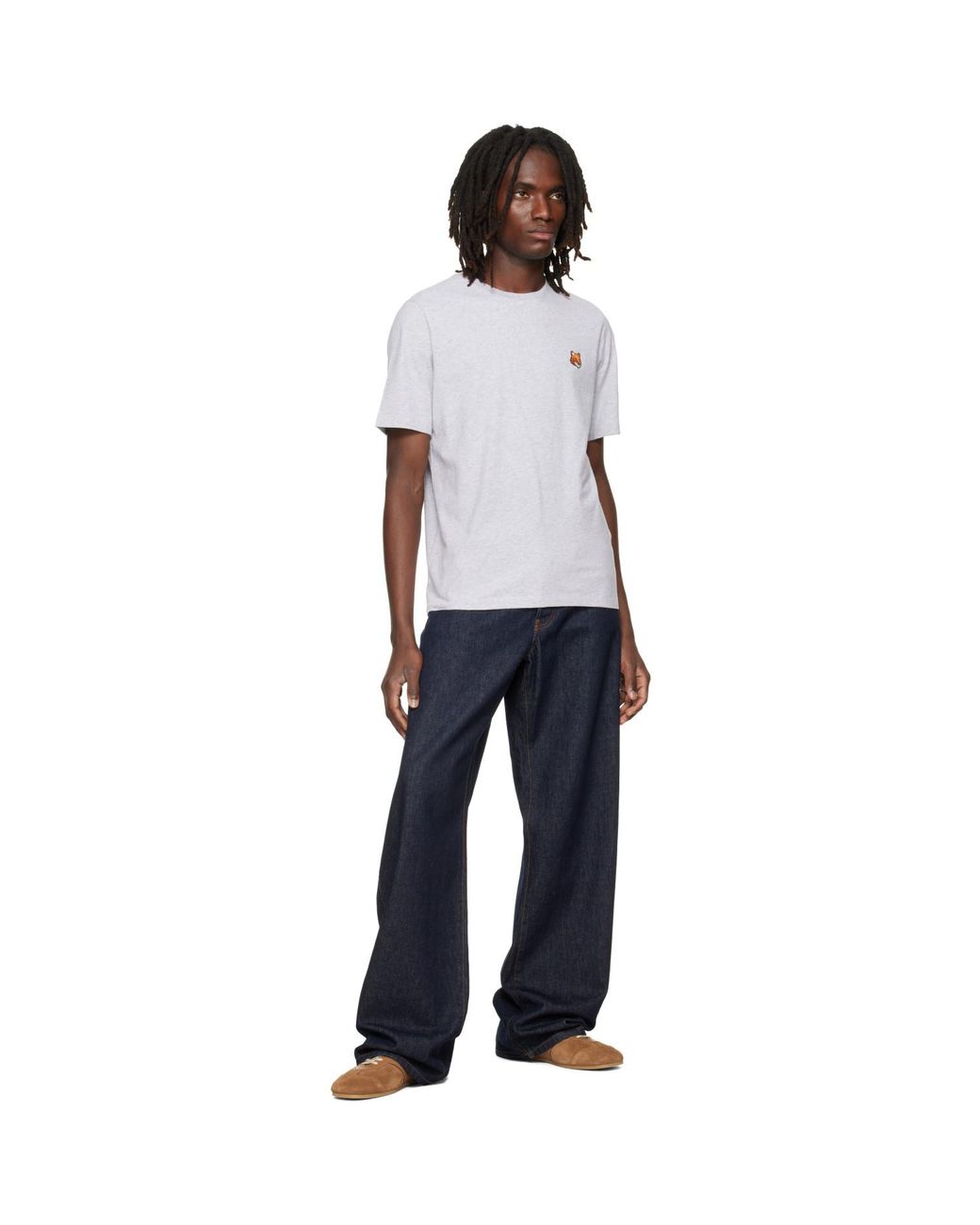 Maison Kitsuné White Fox Head Regular T-Shirt for men