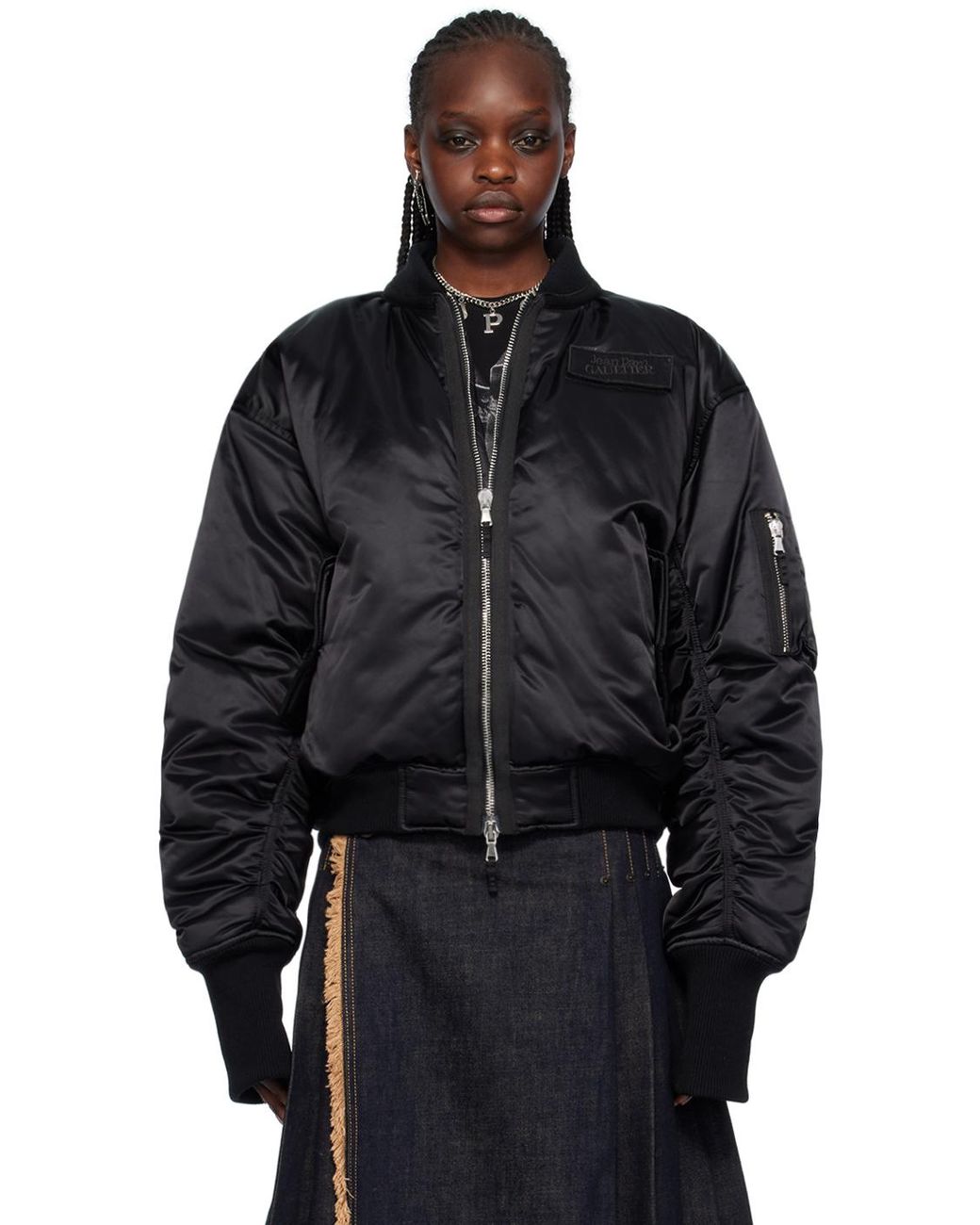 Jean Paul Gaultier ロゴパッチ ボンバージャケット ブラック | Lyst Jean Paul Gaultier ロゴパッチ ボンバージャケット ブラック | Lyst