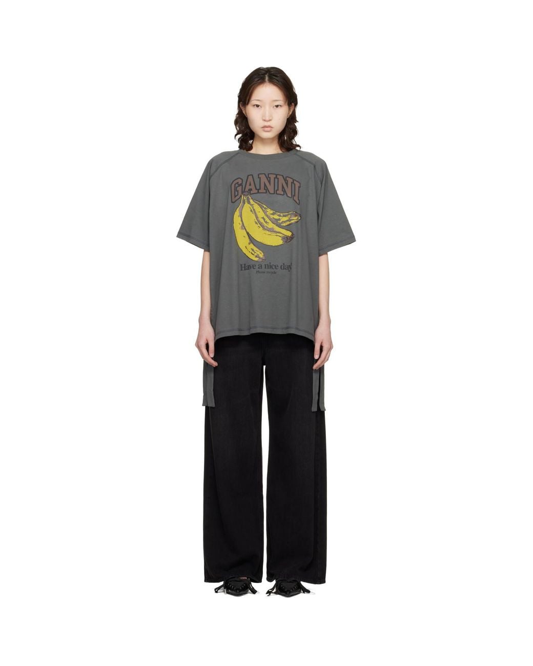 Ganni Black Banana T-Shirt