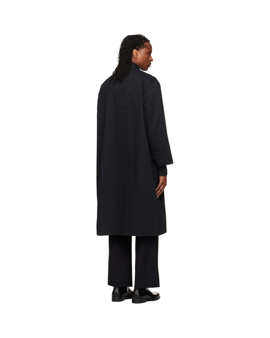 DUNST Black Refined Mac Coat for men