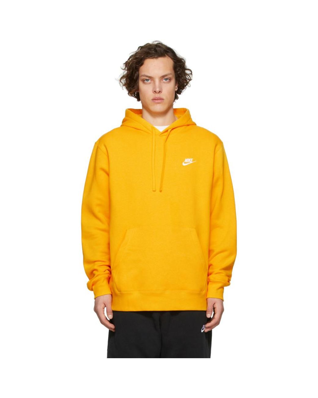 Nike Club Full-zip Hoodie in Yellow for Men | Lyst Canada