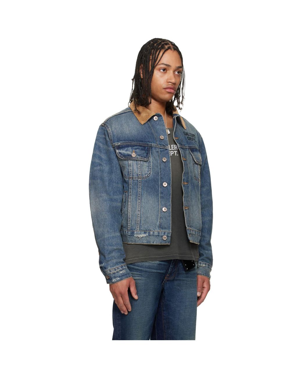 GALLERY DEPT. Blue Santa Fe Denim Trucker Jacket for men