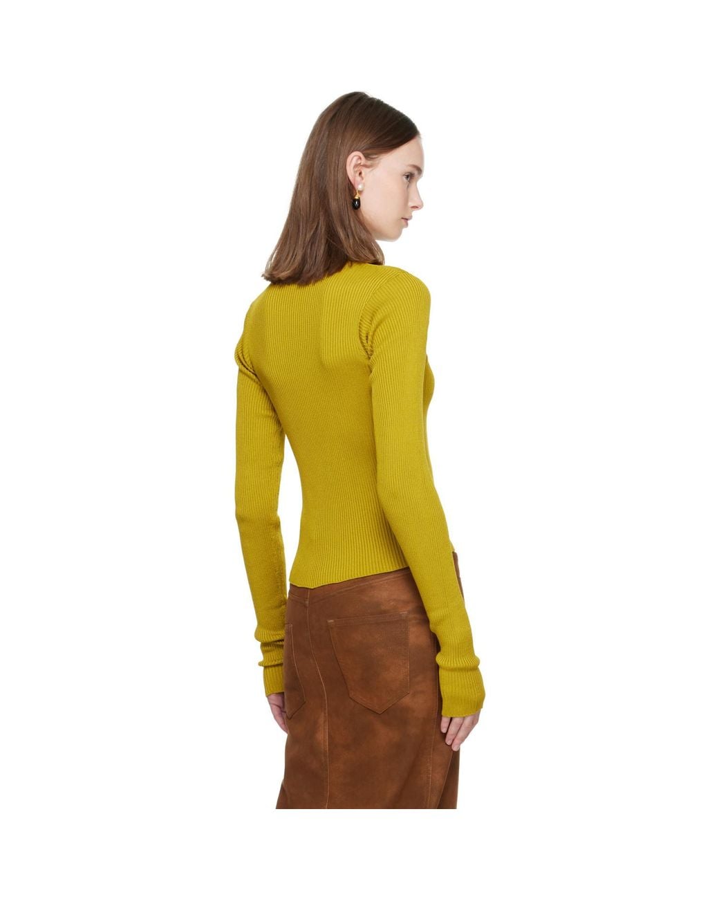 Rier Yellow Fine Rib T-Shirt