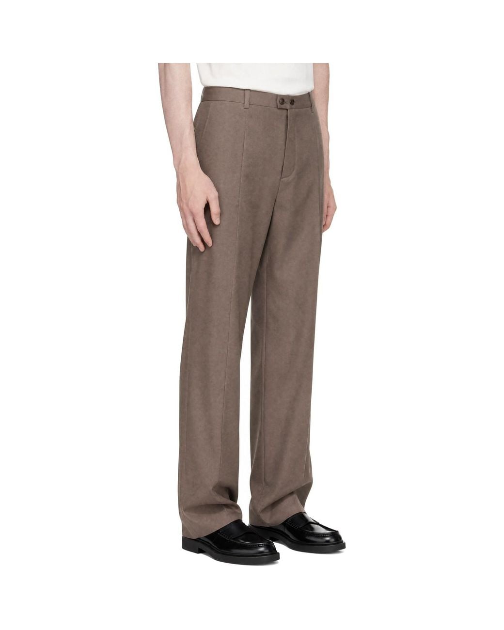 Jil Sander Gray Taupe Wool Trousers for men