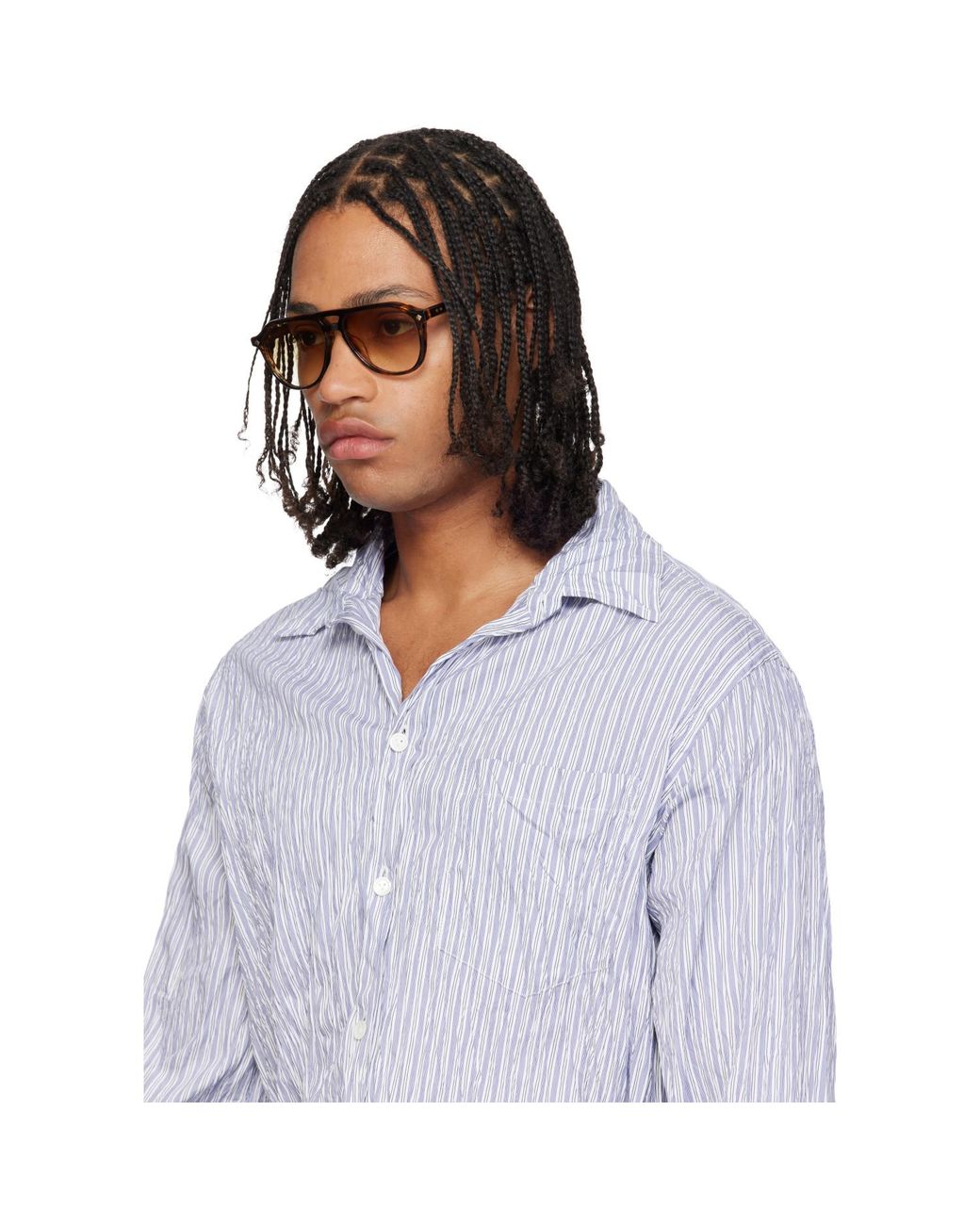 Lunetterie Generale Brown 'Gran Turismo' Sunglasses for men