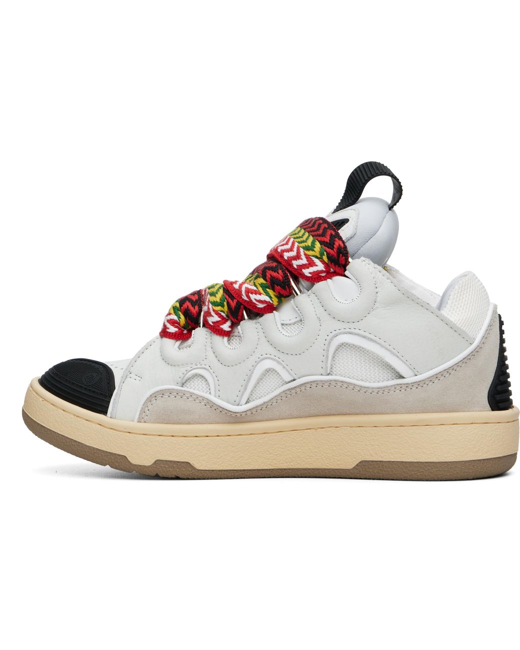 Lanvin Black Off- Leather Curb Sneakers