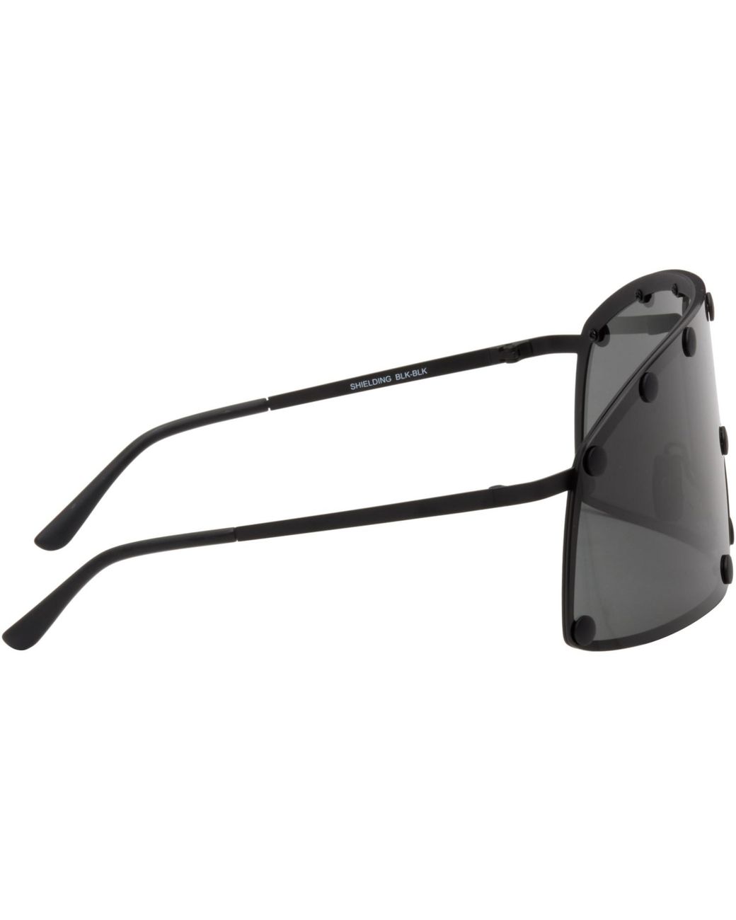 Rick Owens Black Temple Shielding Sunglasses