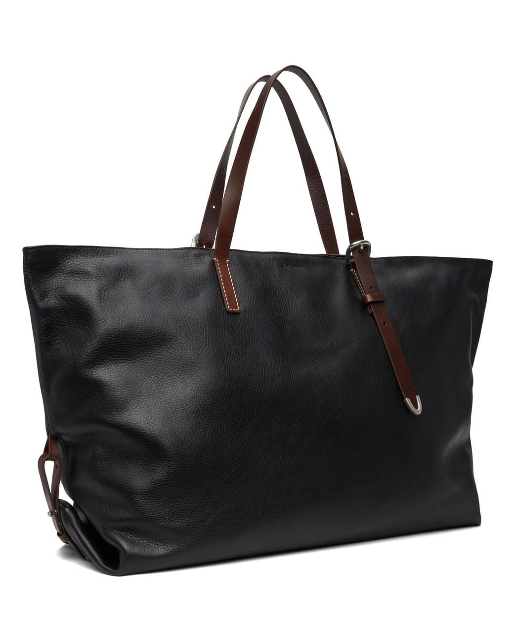 Paul Smith Black Leather Duffle Bag for men