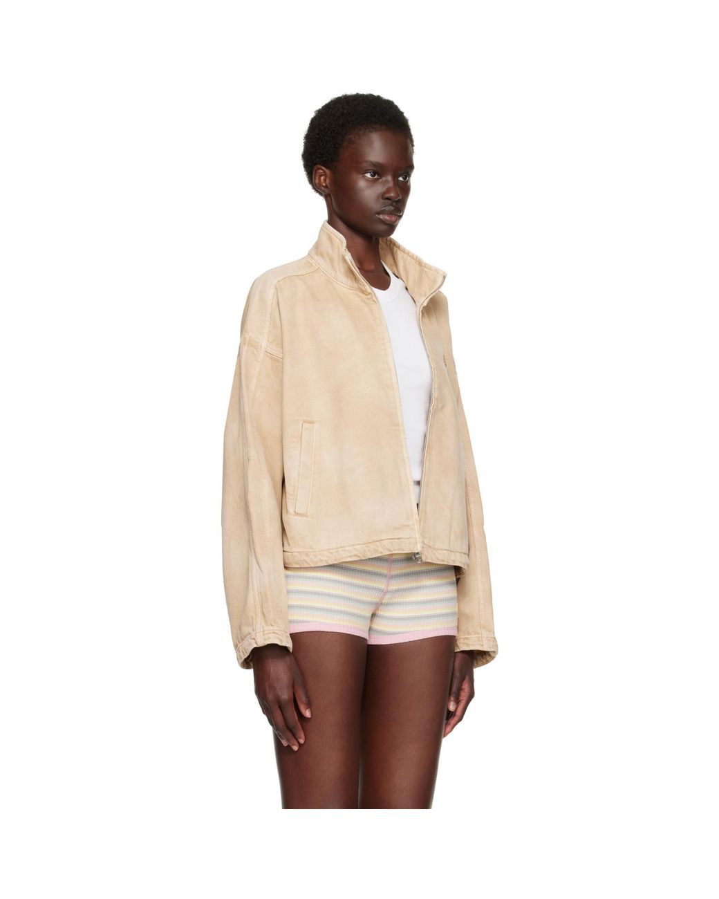 Amiri Natural Tan Denim Track Jacket