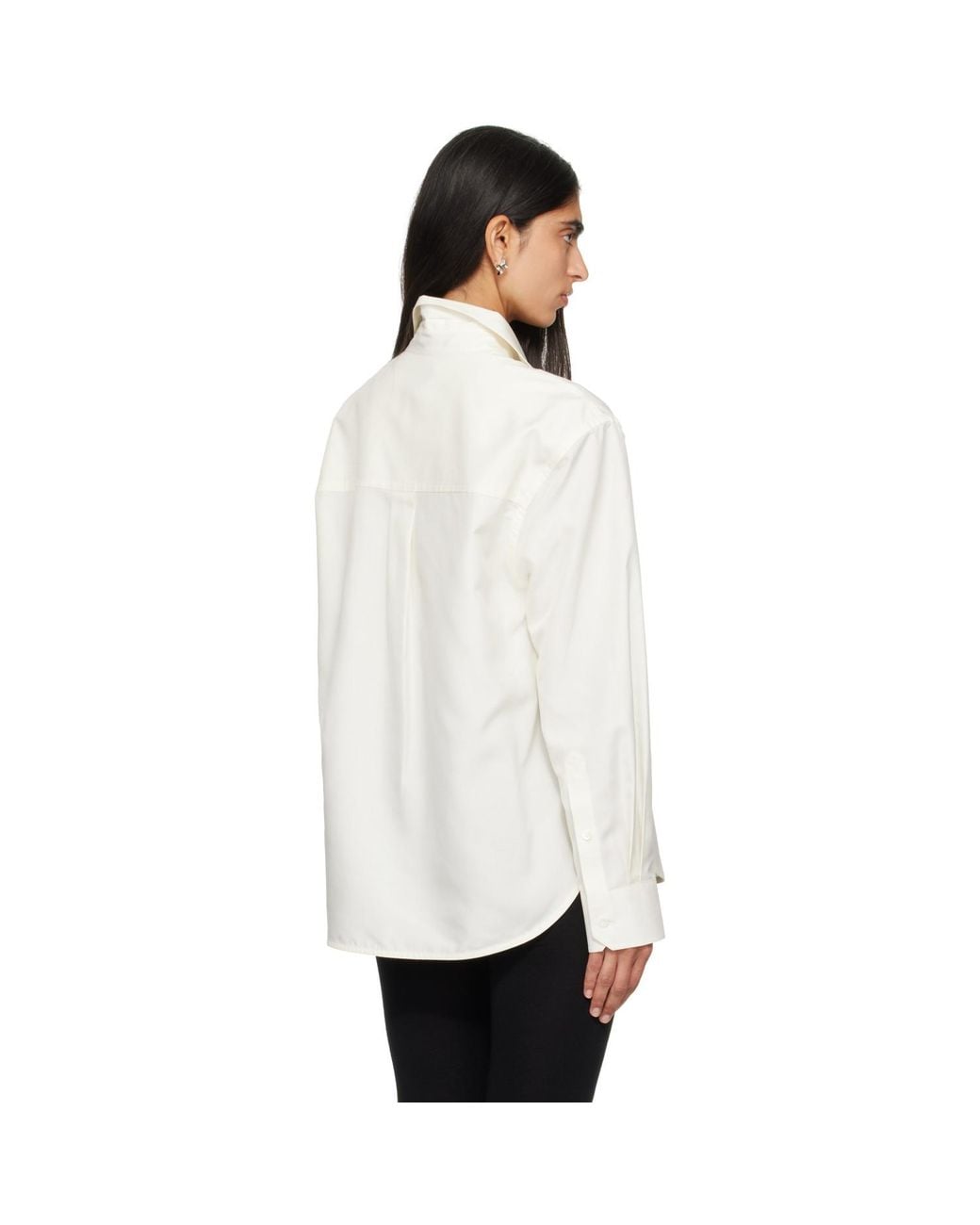 Bottega Veneta White Silk & Viscose Toile Shirt