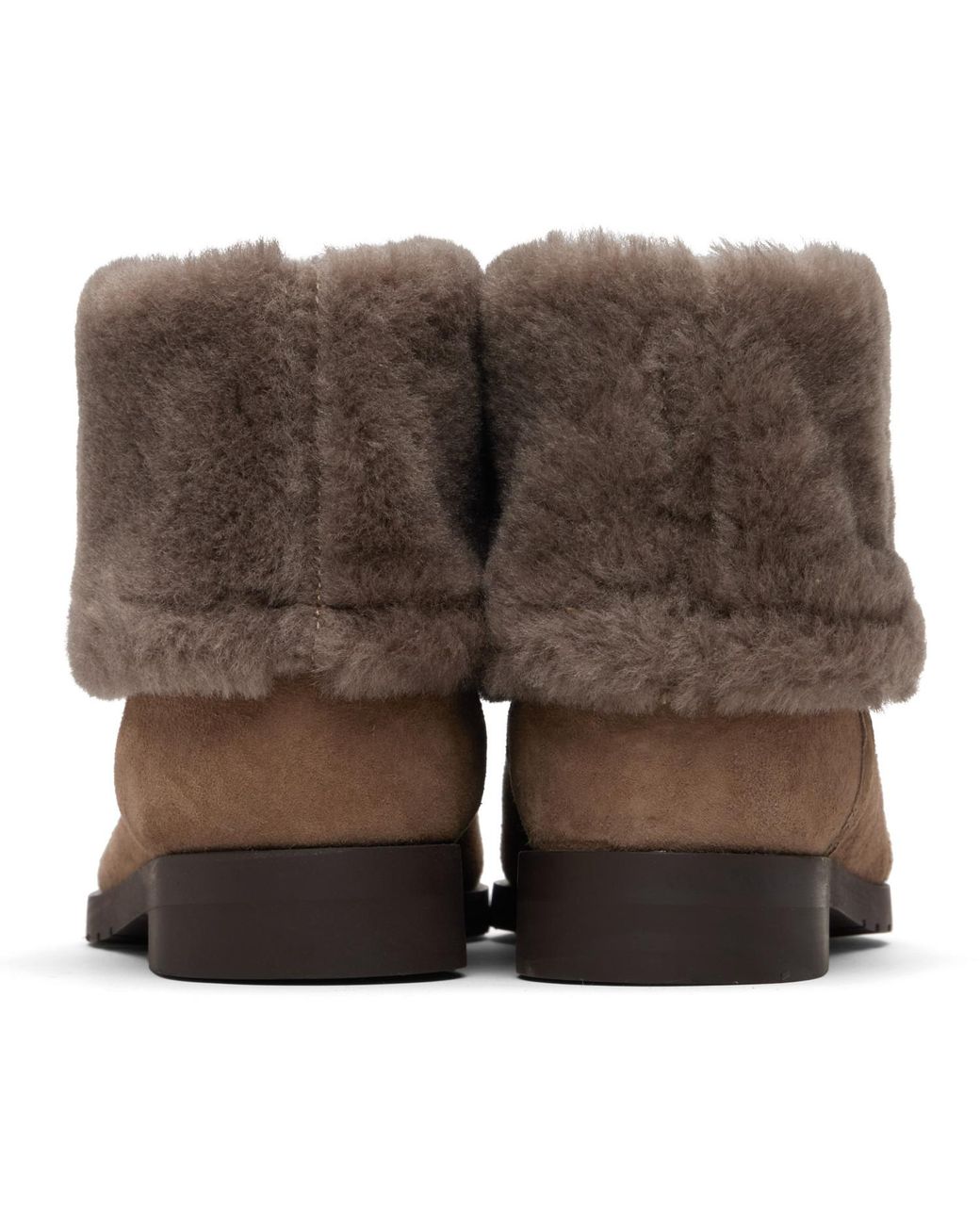 Totême Black Fold-Down Shearling Boots