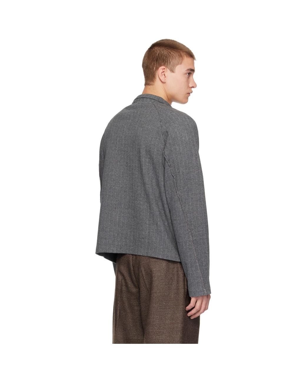 mfpen Gray Leisure Zip Up Sweater for men