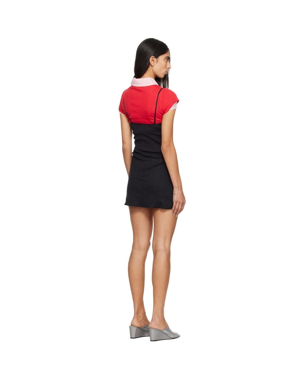 Cou Cou Red 'The Cami Slip' Minidress