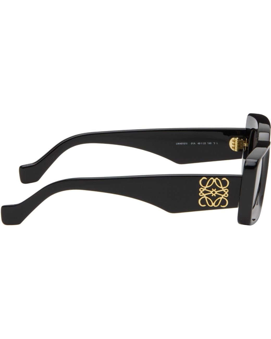 Loewe Black Rectangular Sunglasses