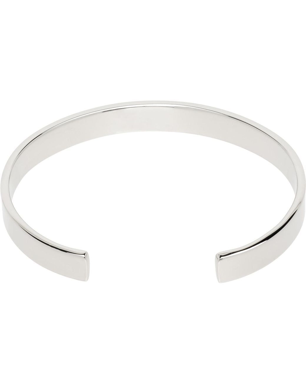 MM6 by Maison Margiela Metallic Numeric Minimal Signature Cuff Bracelet for men