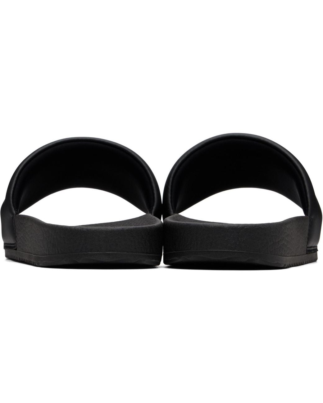 HUGO Black Padded Strap & Contrast Logo Slide Sandals for men