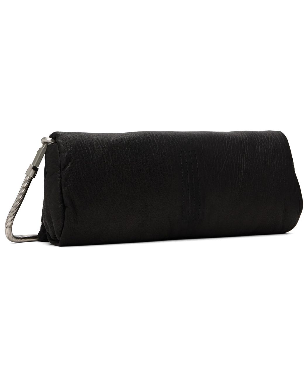 Rick Owens Black Tower Tumbled Lamb Clutch