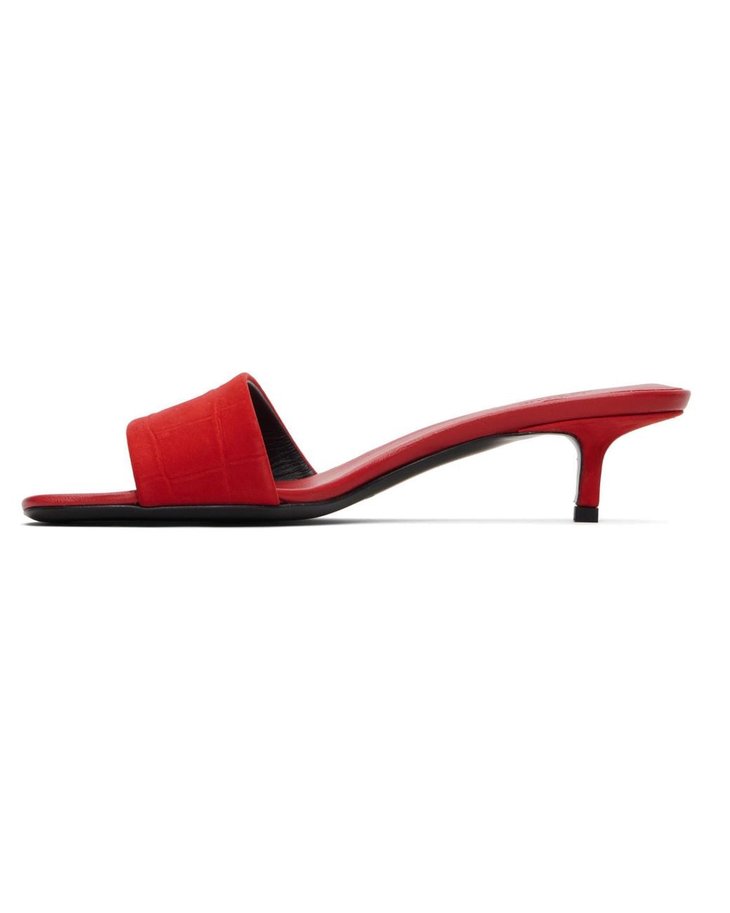 Loulou de Saison Black Sarafina Kitten Mule Heeled Sandals