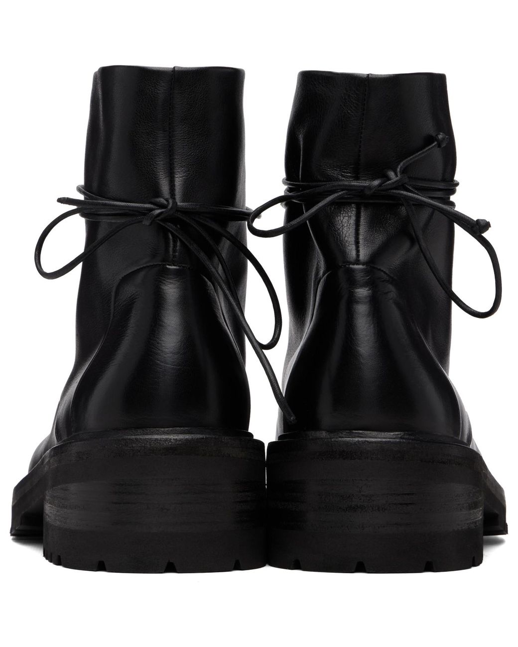 Marsèll Black Calzone Soft Pebbled Leather Boots for men