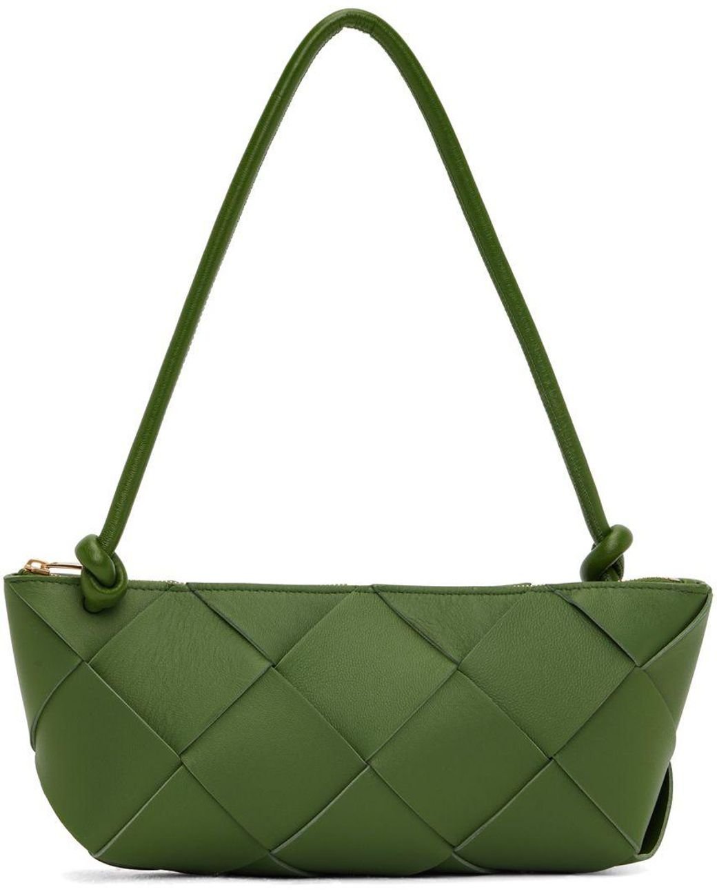 Bottega Green Baguette Bag Lyst