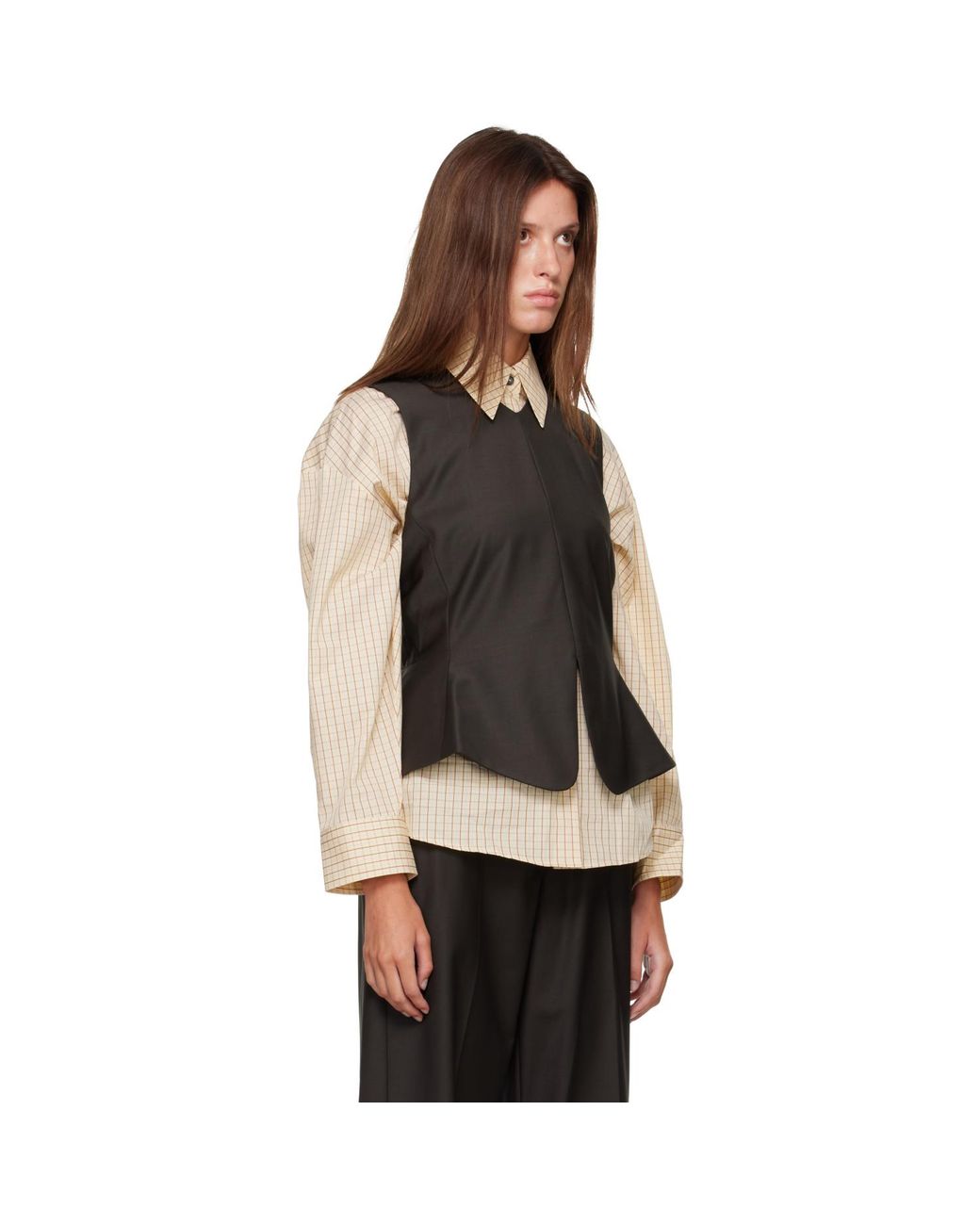 Cordera Black Tailored Peplum Top