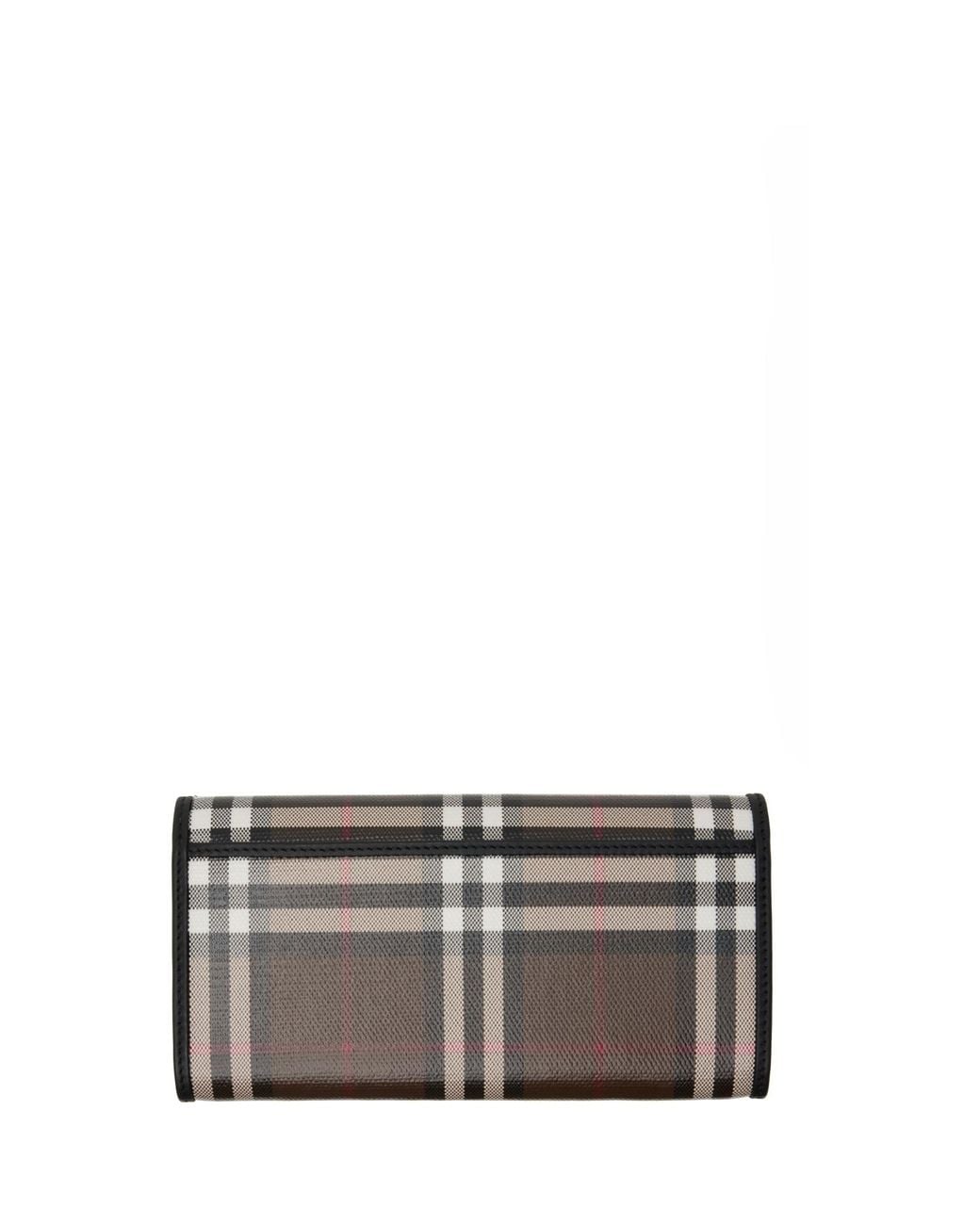 Burberry Gray Check Continental Wallet