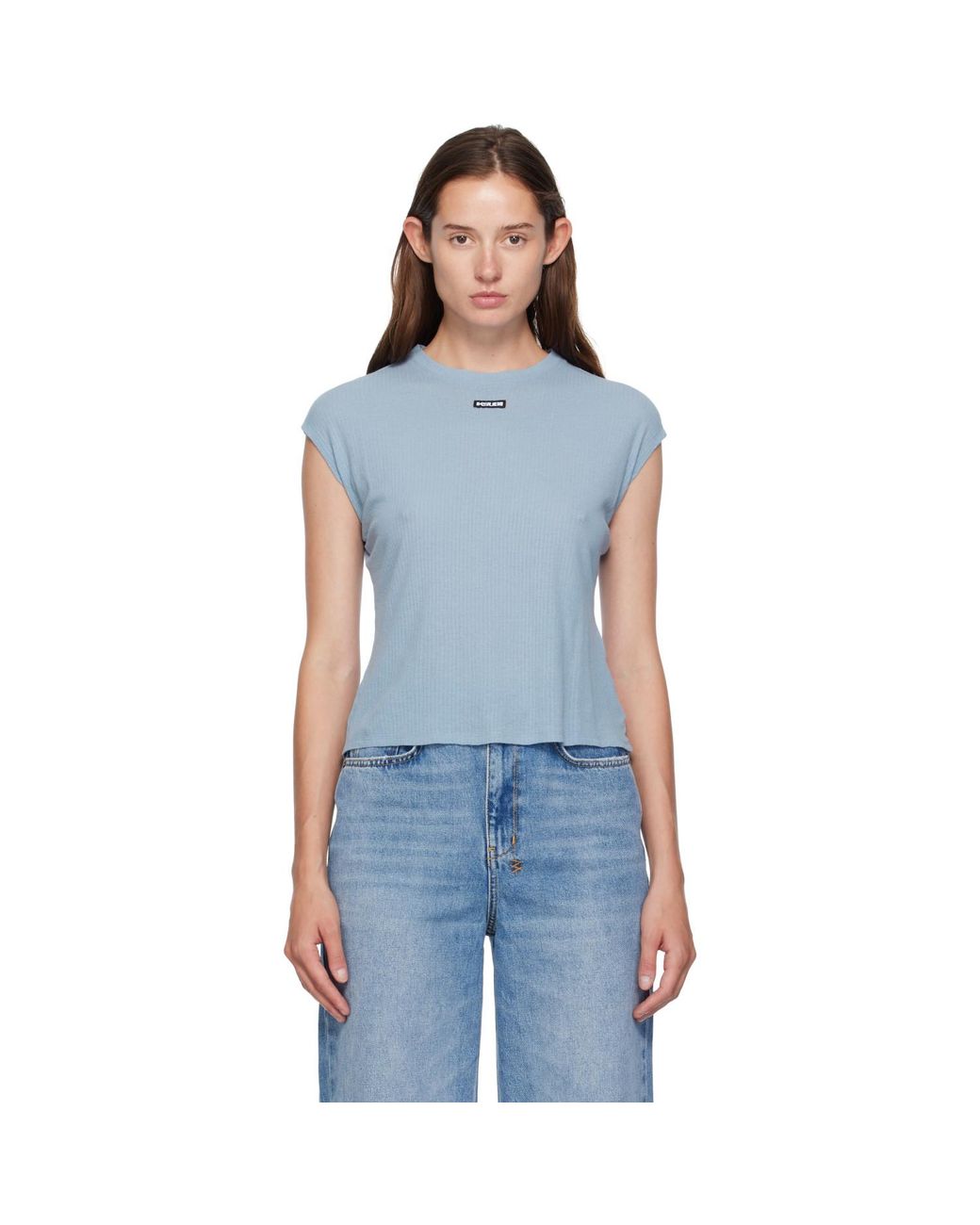 Ksubi Blue Staple Short Sleeve T-Shirt