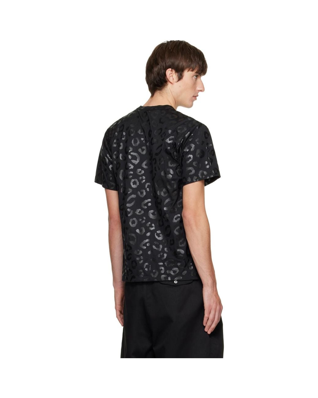Comme des Garçons Black Animal Print T-Shirt for men