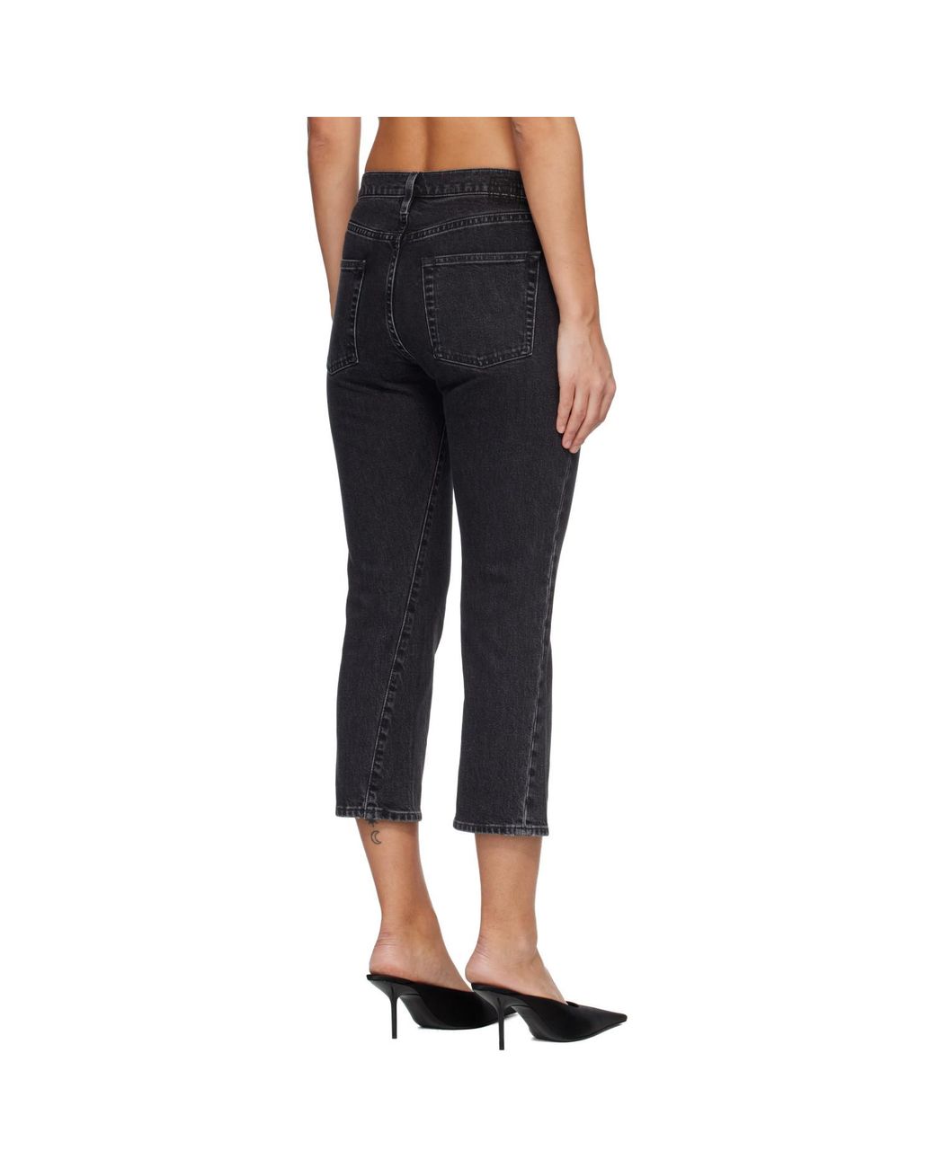 Totême Black Twisted Seam Denim Jeans