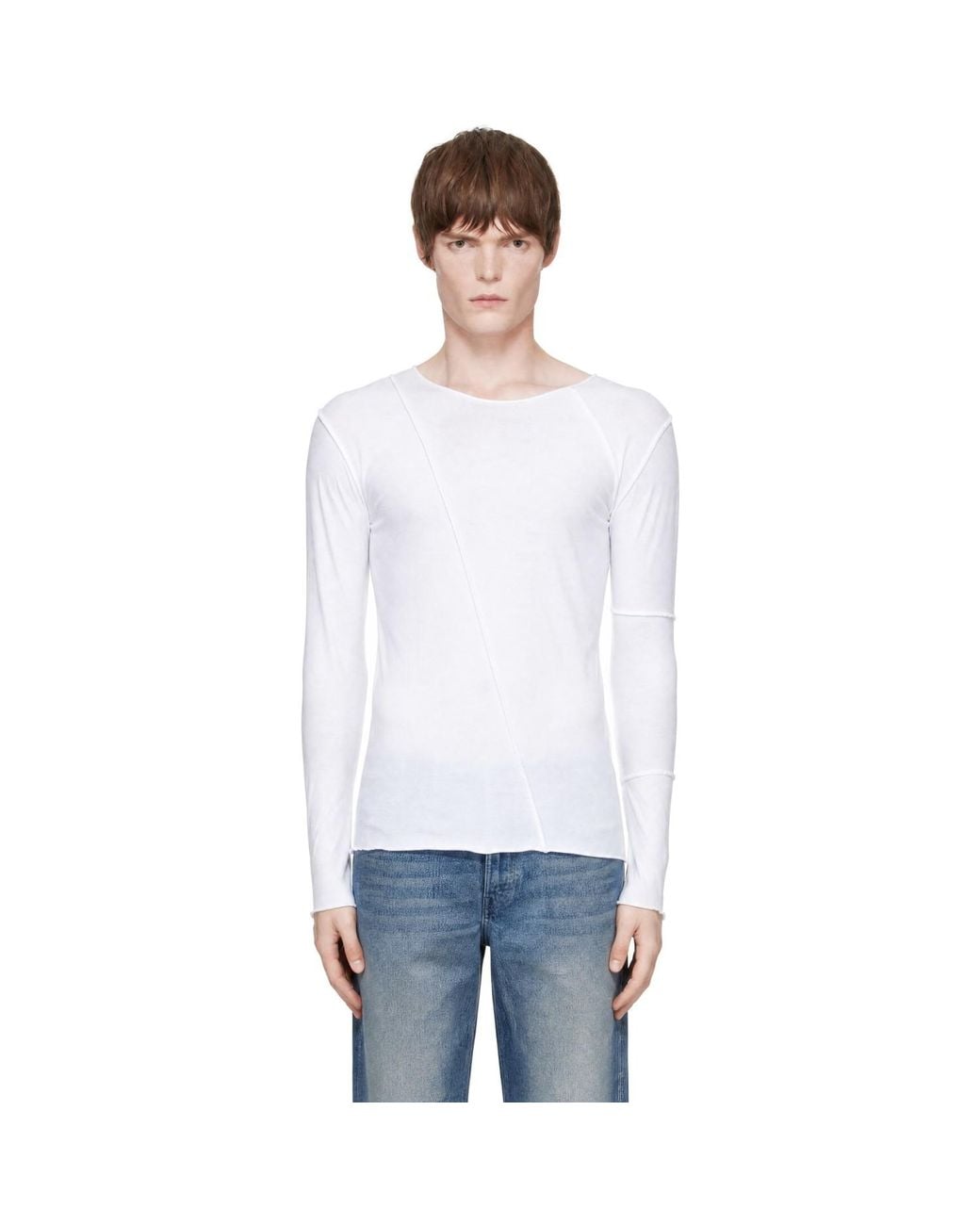 Dries Van Noten White Long Sleeve T-Shirt for men