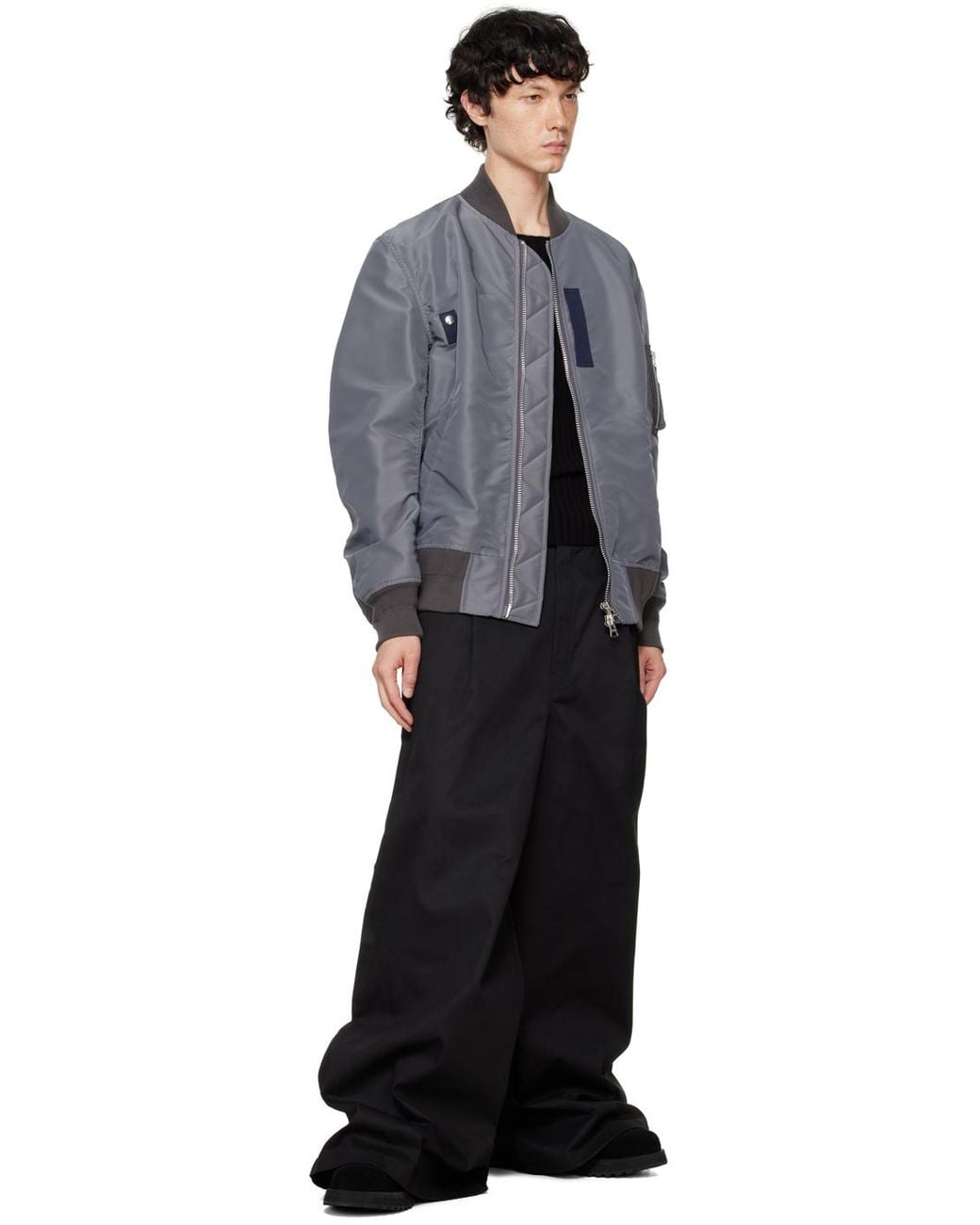 Fumito Ganryu Dickies Edition Reverse Baggy Trousers in Black for