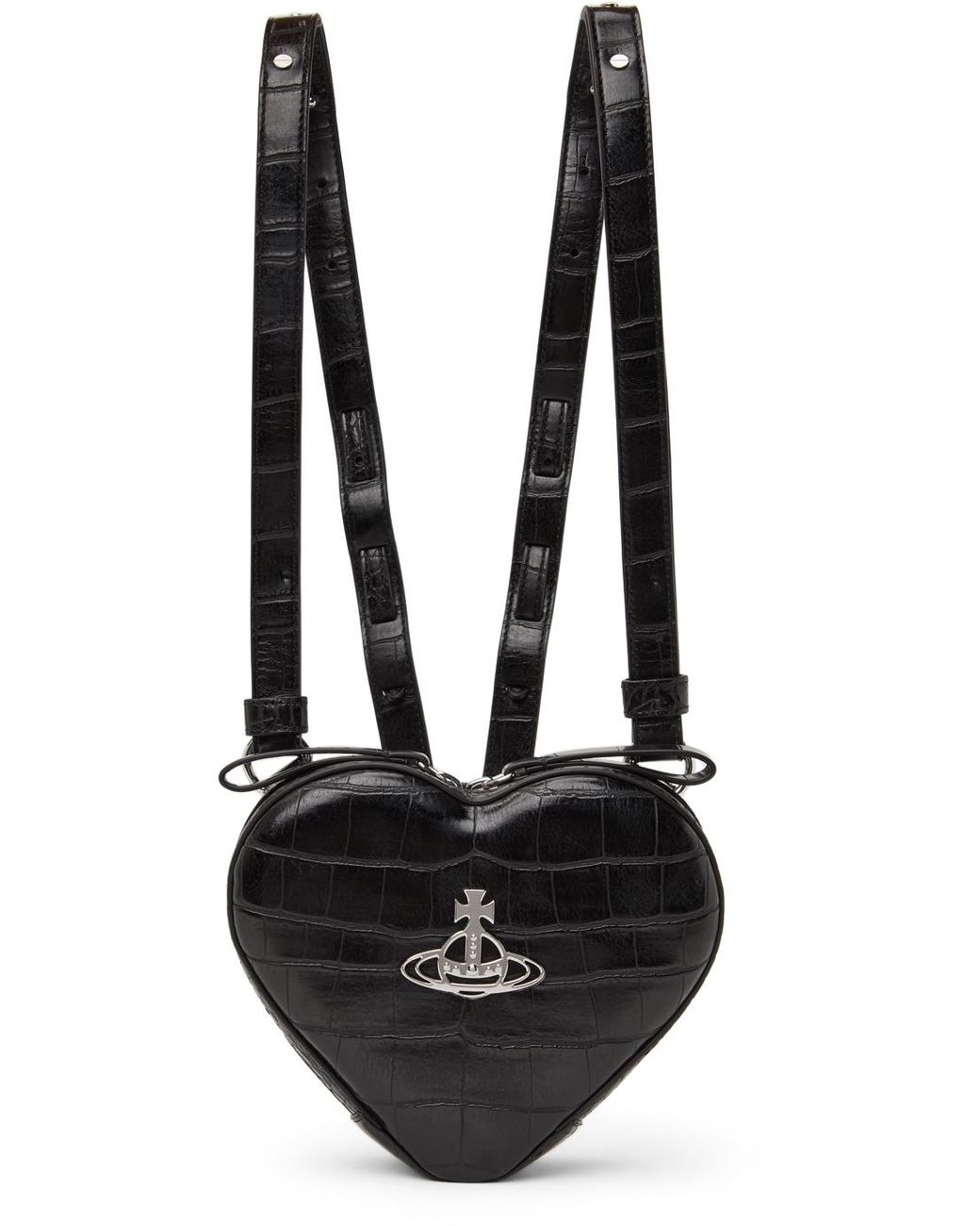 Vivienne Westwood Croc Johanna Mini Heart Backpack in Black Lyst