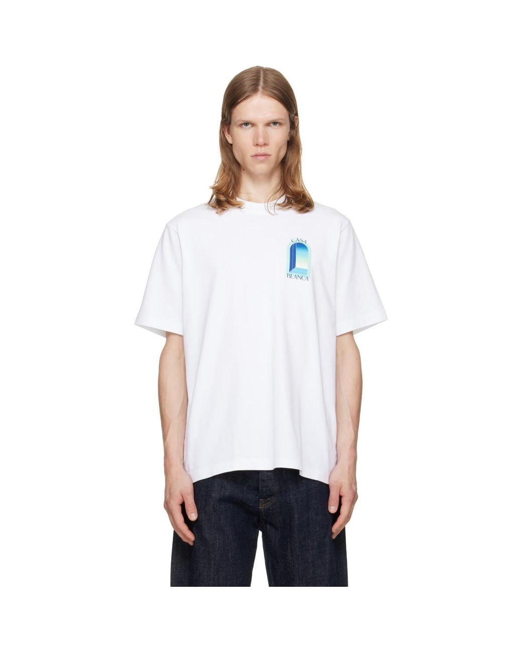 Casablanca White 'L'Arche' Short Sleeve T‑Shirt for men