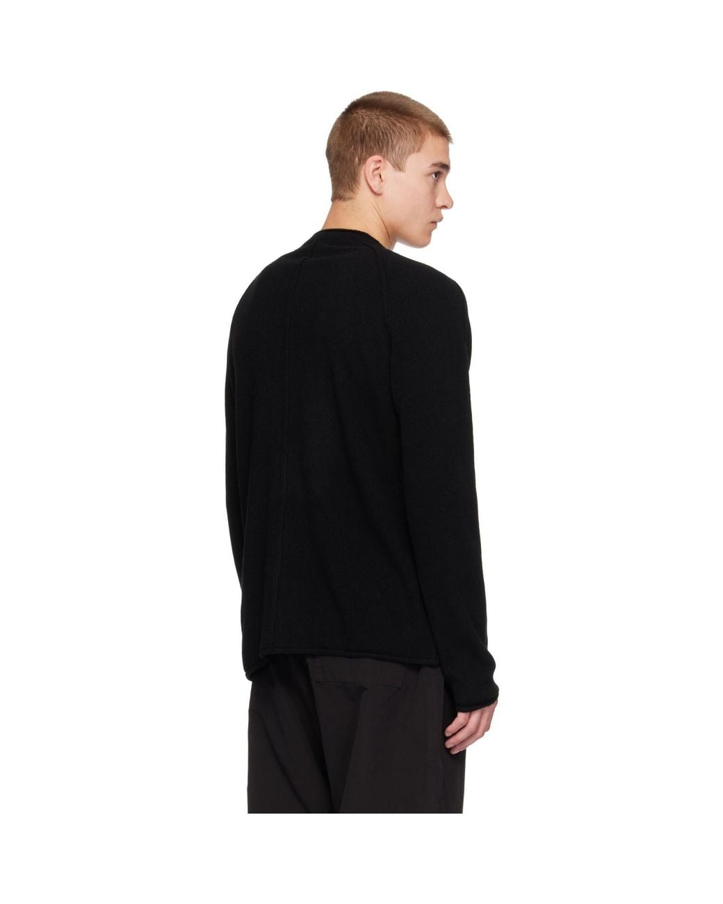 Casey Casey Black Inside Out Seam Sweater for men