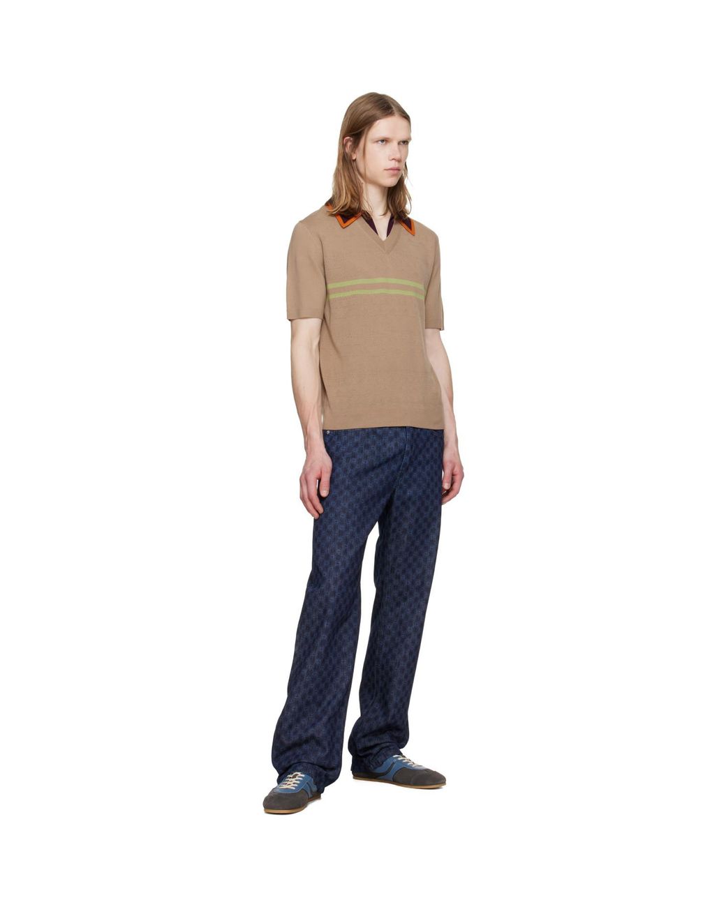 Dries Van Noten Blue Merino Wool Polo for men